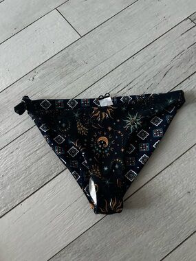 Celestial Print Black Bikini Bottoms - Women's Swimwear